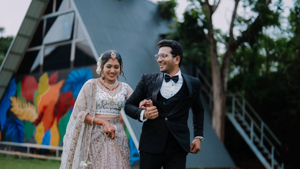 Intimate wedding ceremony moment