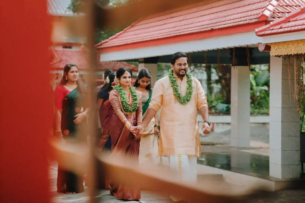 Small intimate wedding celebration with family