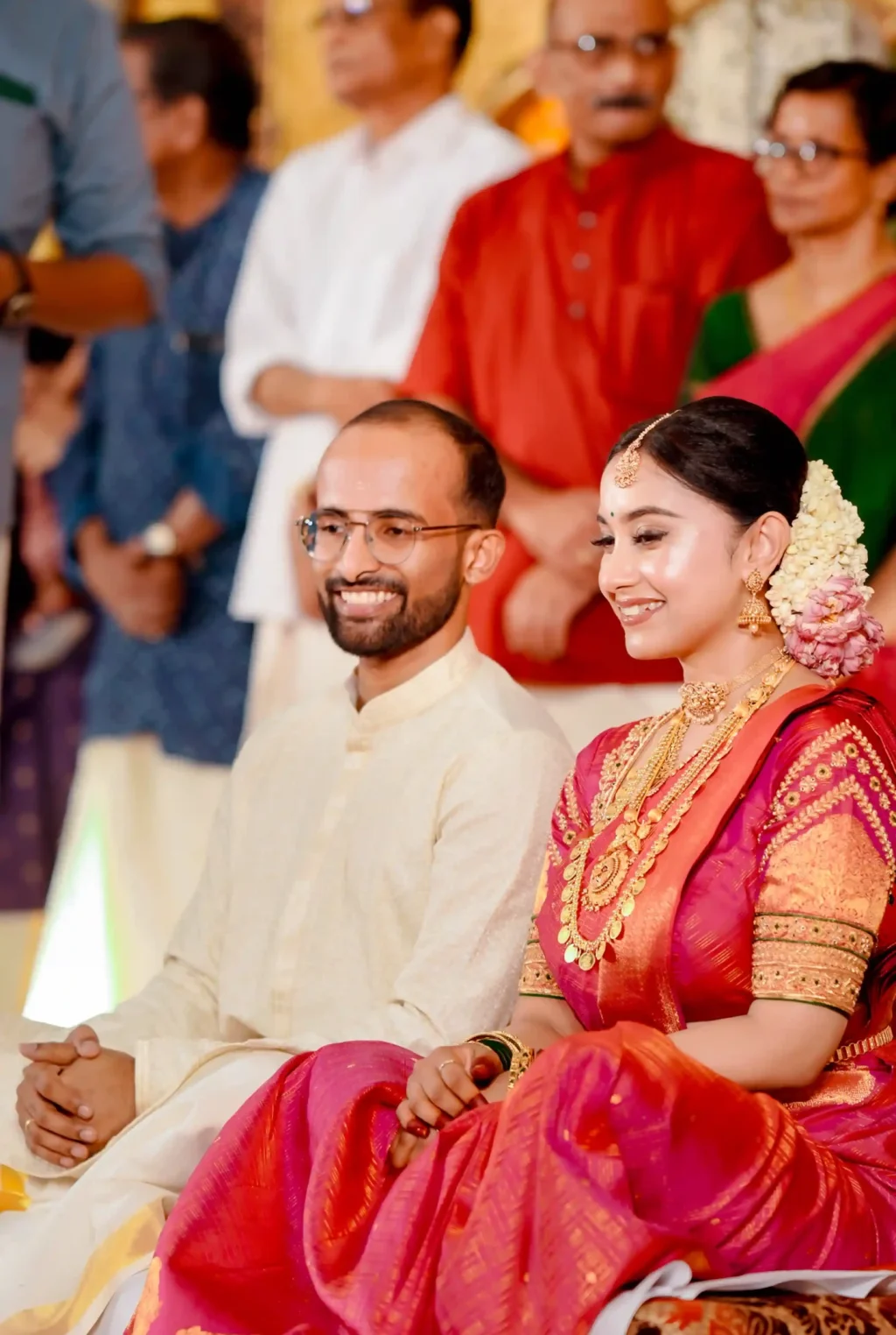 Bride and groom traditional wedding ceremony